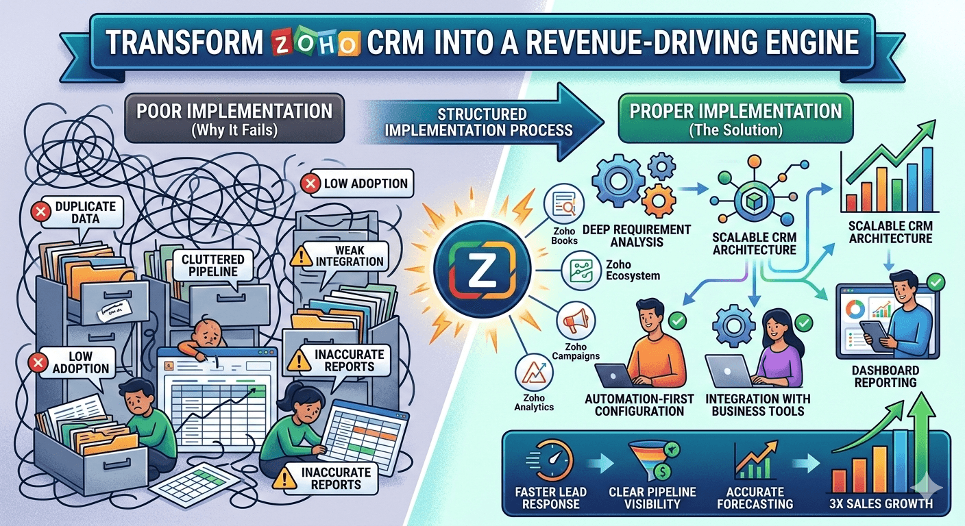 Why Zoho CRM Fails for Most Businesses (And How Proper Implementation Drives 3X Sales Growth)