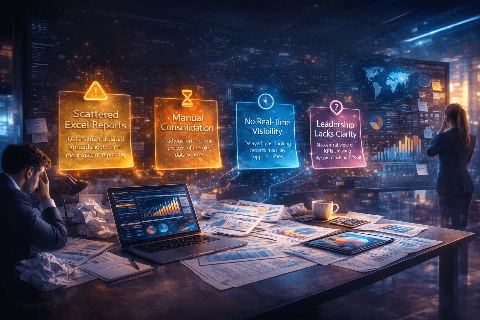 Business reporting challenges visualization